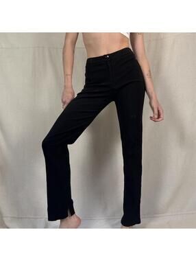 Y2K Rampage Black Stretch Trousers - Size 5